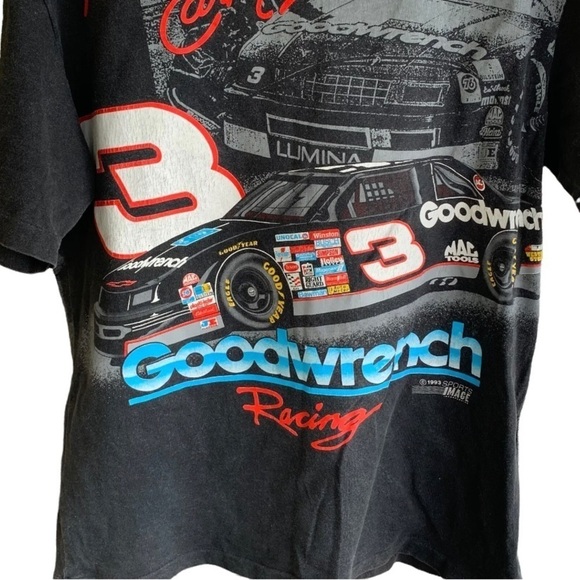 Vintage 1993 Dale Earnhardt Sr Goodwrench Racing All Over Print Nascar Tee Shirt - Picture 6 of 12